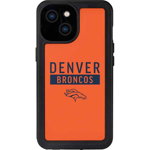 NFL Denver Broncos Orange Performance Series iPhone 15 Waterproof Case